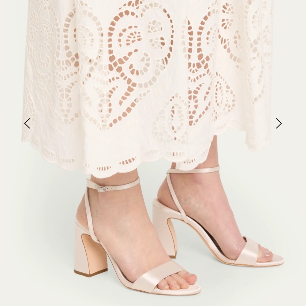 Satin Ankle-Strap Sandals